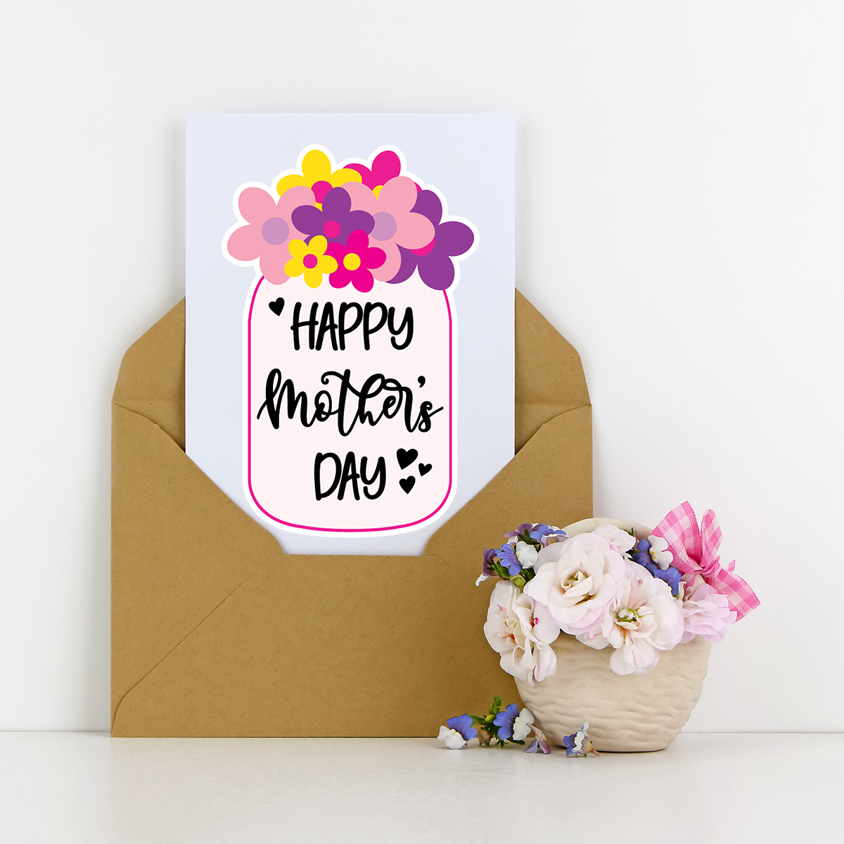 Download Happy Mother's Day Mason Jar SVG : Crafty Canada Studio